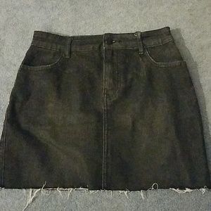 Black Denim Skirt